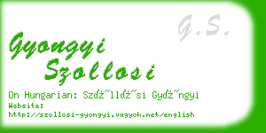 gyongyi szollosi business card